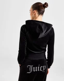 JUICY COUTURE Diamante Logo Velour Hoodie Dame 7 JUICY COUTURE Diamante Logo Velour Hoodie Dame -Damemode Tilbud jd 363358 c