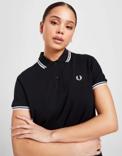 Fred Perry Twin Tip Polo Kjole Dame -Damemode Tilbud jd 365457 f