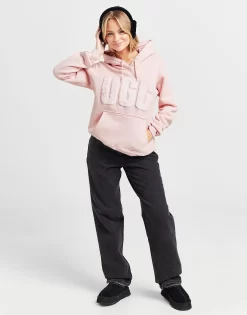UGG Fuzzy Logo Hoodie -Damemode Tilbud jd 460662 e