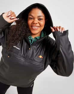 Ellesse Lightweight 1/4 Zip Plus Size Rain Jacket