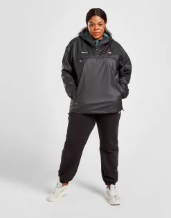 Ellesse Lightweight 1/4 Zip Plus Size Rain Jacket -Damemode Tilbud jd 469292 d