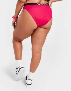 Calvin Klein Swim Tape Plus Size Bikini Bottoms -Damemode Tilbud jd 515915 c
