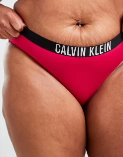 Calvin Klein Swim Tape Plus Size Bikini Bottoms -Damemode Tilbud jd 515915 d