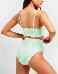 Pink Soda Sport Gingham High Waisted Bikini Bottoms -Damemode Tilbud jd 550934 c