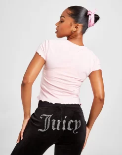 JUICY COUTURE Diamante Slim T-Shirt -Damemode Tilbud jd 558650 c