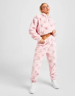 JUICY COUTURE All Over Print Faux Fur Joggers