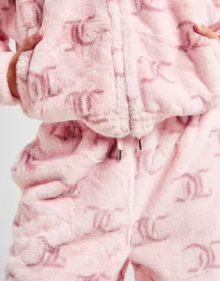JUICY COUTURE All Over Print Faux Fur Joggers -Damemode Tilbud jd 559180 d