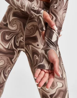 Pink Soda Sport Swirl Crop 1/4 Zip Top -Damemode Tilbud jd 598237 e