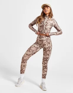 Pink Soda Sport Swirl Crop 1/4 Zip Top -Damemode Tilbud jd 598237 f