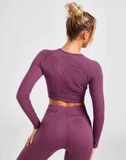 Gym King Formation Long Sleeve Crop Top -Damemode Tilbud jd 600847 c