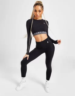 Gym King Sports Results Long Sleeve Crop Top -Damemode Tilbud jd 600928 c