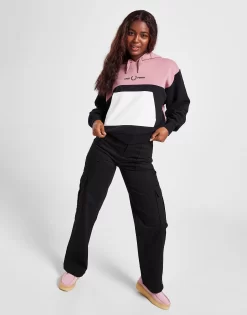 Fred Perry Colour Block Overhead Hoodie -Damemode Tilbud jd 603424 e