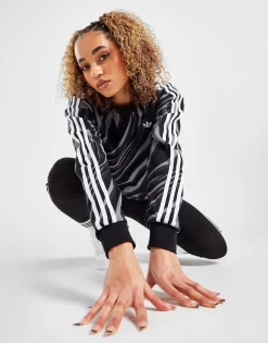 Adidas Originals All Over Animal Print Crew Sweatshirt Dame