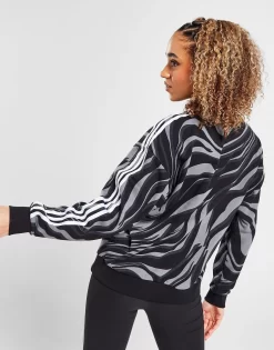 Adidas Originals All Over Animal Print Crew Sweatshirt Dame -Damemode Tilbud jd 612717 d