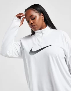 Nike Plus Size Swoosh 1/4 Zip Top -Damemode Tilbud jd 622074 d