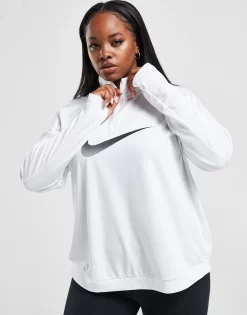 Nike Plus Size Swoosh 1/4 Zip Top -Damemode Tilbud jd 622074 e