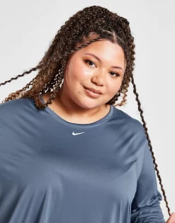 Nike Plus Size Dri-FIT One Long Sleeve Top -Damemode Tilbud jd 622075 d