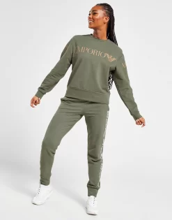 Emporio Armani EA7 Oversized Logo Crew Sweatshirt -Damemode Tilbud jd 622886 e