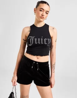JUICY COUTURE Diamante Hem Tank Top -Damemode Tilbud jd 625399 e