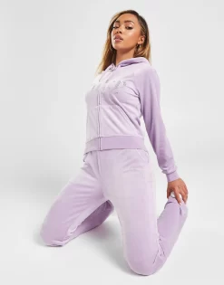 JUICY COUTURE Diamante Velour Track Pants