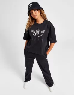 Adidas Originals Snake Print Crop T-Shirt -Damemode Tilbud jd 628415 d