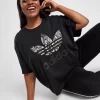 Adidas Originals Plus Size Snake Print Crop T-Shirt