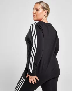 Adidas Originals Plus Size 3-Stripes California Long Sleeve T-Shirt -Damemode Tilbud jd 628438 c