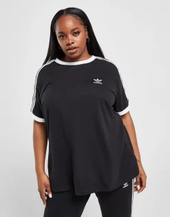Adidas Originals 3-Stripes California Plus Size T-Shirt -Damemode Tilbud jd 628439 d