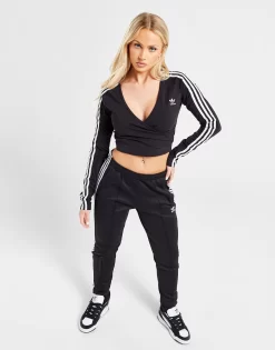 Adidas Originals 3-stripes Long Sleeve Wrap Top -Damemode Tilbud jd 628546 e