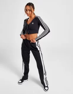 Adidas Originals 3-Stripes Button Long Sleeve Top -Damemode Tilbud jd 628548 e