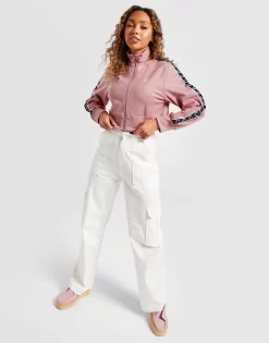 Fred Perry Tape Full Zip Crop Track Top -Damemode Tilbud jd 632164 e