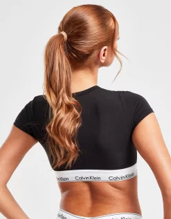 Calvin Klein Lounge Crop T-Shirt -Damemode Tilbud jd 632301 e