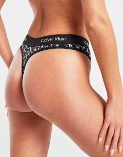 Calvin Klein CK96 Modern All Over Print Thong -Damemode Tilbud jd 632305 c