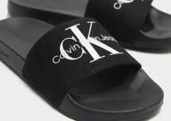 Calvin Klein Jeans Monogram Slides Women's -Damemode Tilbud jd 633722 d scaled