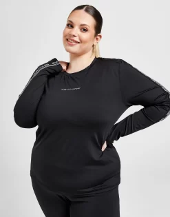 Pink Soda Sport Plus Size Tape Long Sleeve Top -Damemode Tilbud jd 635015 c