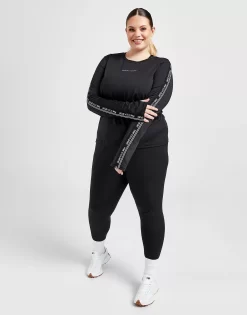 Pink Soda Sport Plus Size Tape Long Sleeve Top -Damemode Tilbud jd 635015 d