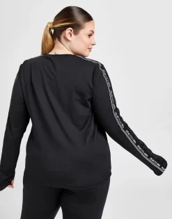 Pink Soda Sport Plus Size Tape Long Sleeve Top -Damemode Tilbud jd 635015 e