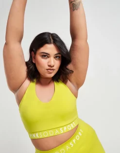 Pink Soda Sport Plus Size Essential Core Strap Sports Bra -Damemode Tilbud jd 635596 e