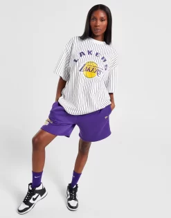 New Era NBA LA Lakers Pin Short Sleeve T-Shirt -Damemode Tilbud jd 649937 f