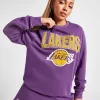 New Era NBA LA Lakers Pinstripe Crew Sweatshirt